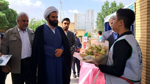 غرفه خبرگزاری پانا و سازمان دانش‌آموزی در مراسم افتتاحیه فعالیت‌های تابستانی