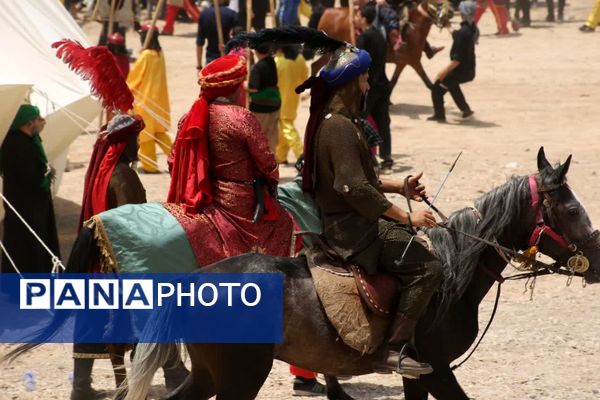 مراسم خیمه سوزی هیات «خیام الحسین» در قم