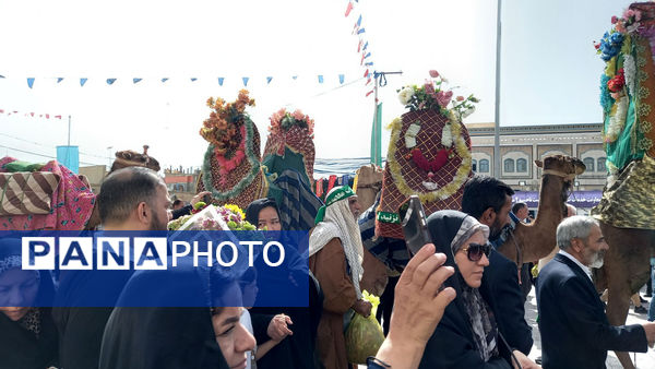 عشق و ارادت زائران حضرت معصومه(س) در قالب کاروان نمادین ورود ایشان به قم
