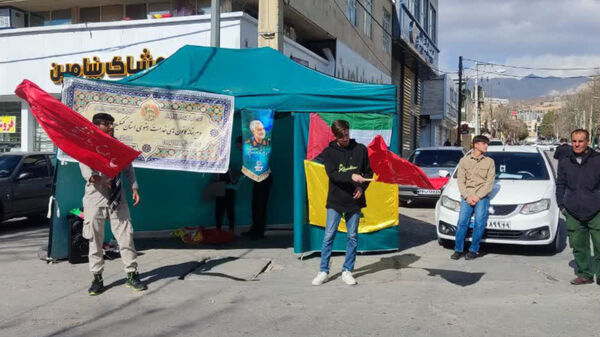 برپایی موکب پذیرایی از تجمع کنندگان جشن پیروزی فلسطین