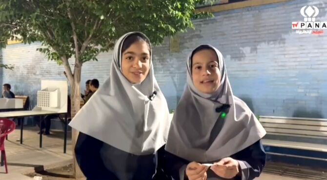 جمله‌سازی دانش آموزان با سه کلمه برای ایران