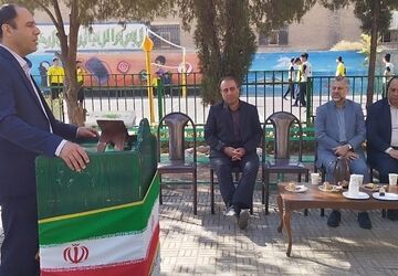 افتتاح زمین والیبال در دبیرستان ماندگار و نمونه دولتی سعدی 