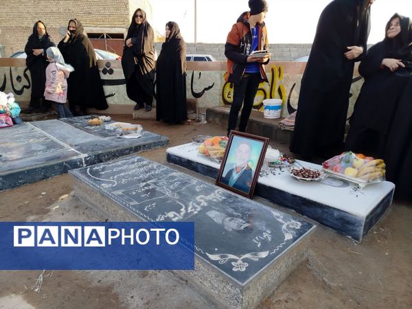 مراسم چراغ برات در قبرستان روستای فدافن