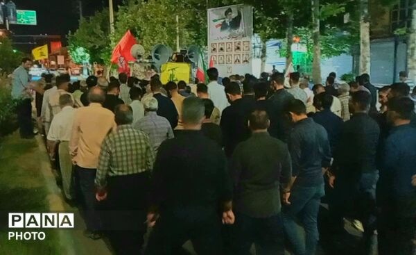  کامیاران؛ تجمع شبانه ایستادگی در پیمان ولایت