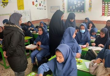 بازید راهبران آموزشی از دبیرستان میثاق منطقه تبادکان مشهد