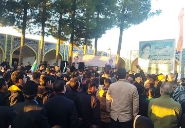 تدفین شهدای امنیت در بهشت فضل نیشابور