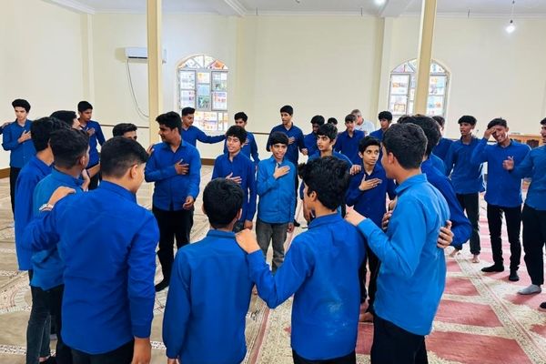 مراسم ایام فاطمیه در دبیرستان پسرانه امیرکبیر منطقه سندرک