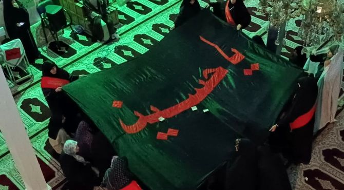 دومین روز اعتکاف دانش‌آموزان معتکف مسجد قمربنی هاشم محمدشهر کرج 