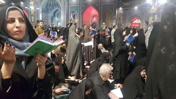 شکوه حضور زائران ومجاوران حرم مطهر رضوی در مراسم شب قدر نوزدهم ماه رمضان