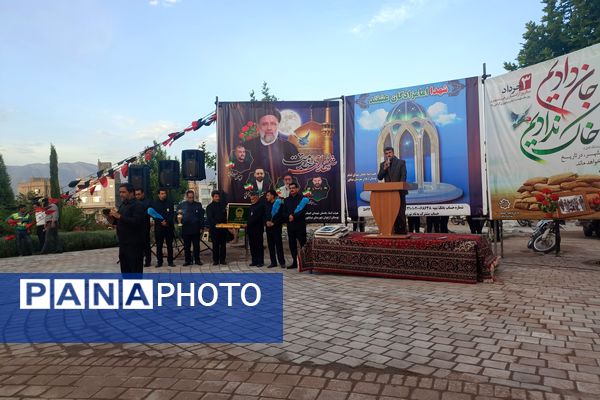 افتتاحیه یادمان شهدای گمنام بوستان ارغوان در نیشابور 