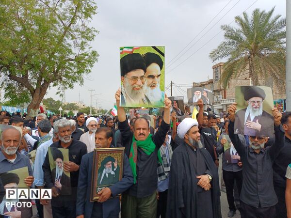 میناب در روز قدس؛ فریاد همبستگی و استکبار ستیزی در شهر مقاومت و ایثار