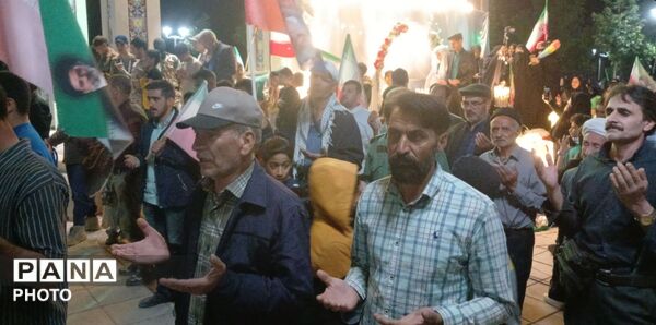 اجتماع شبانه مردمی تا پای جان برای ایران