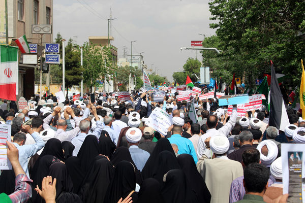 اعلام انزجار مردم قم از جنایات رژیم صهیونیستی در جمعه خشم
