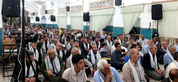 تجمع مردم اردکان در پی‌شهادت شهید سیدحسن نصرالله در پایگاه انقلاب اردکان مسجد کشکنو