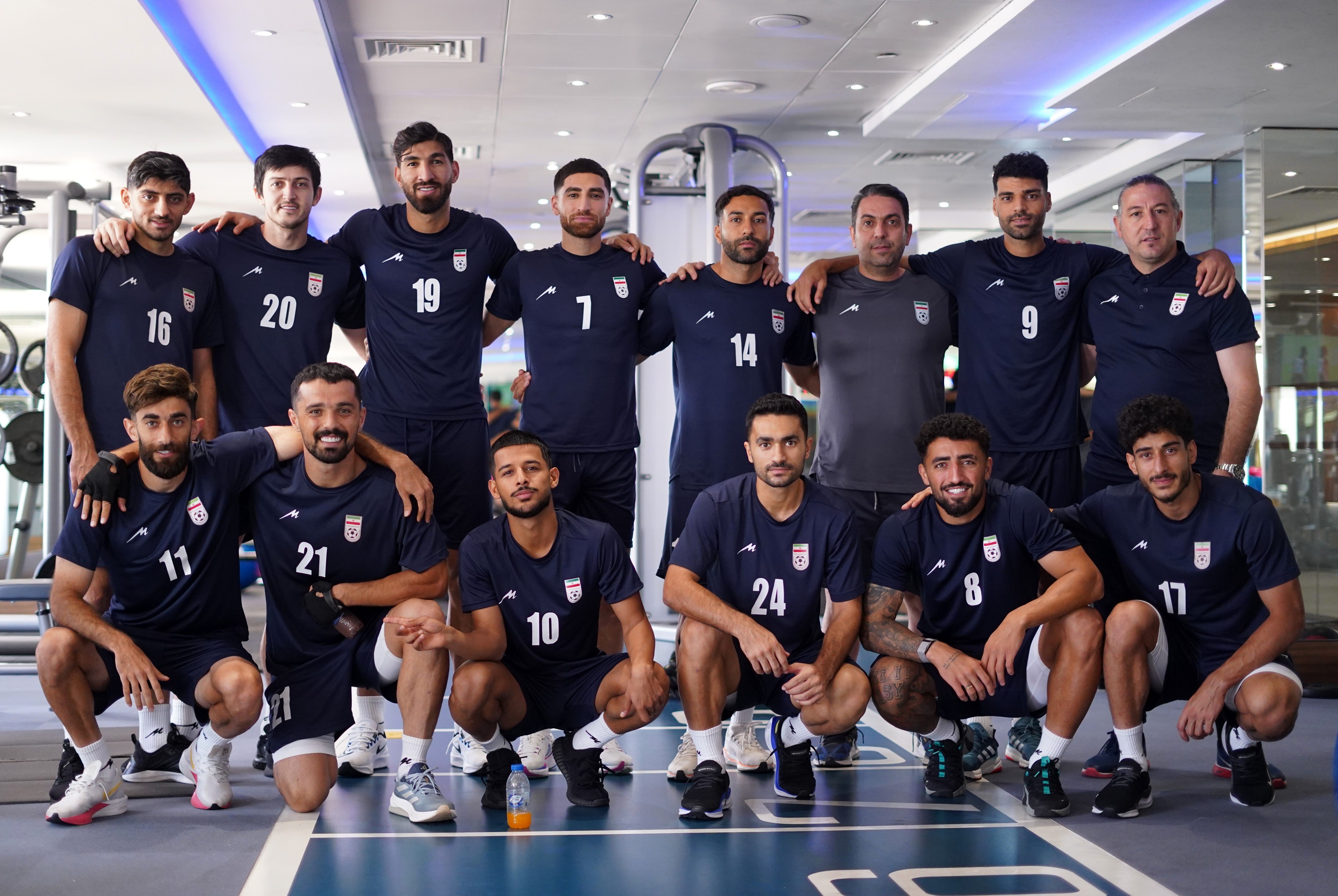 برگزاری تمرین تاکتیکی تیم ملی فوتبال در امارات