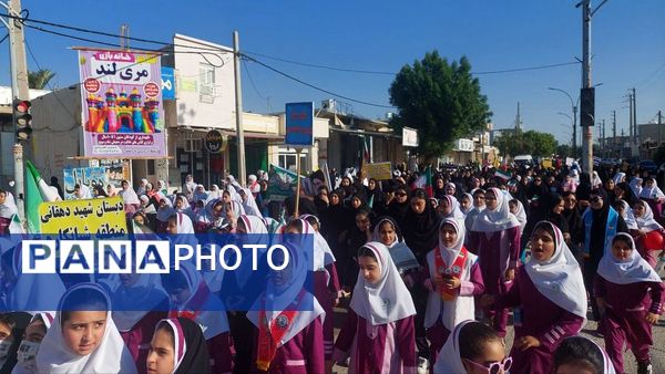 راهپیمایی ۱۳ آبان در منطقه شبانکاره 