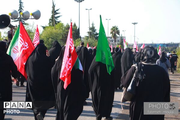 پیاده‌روی باشکوه جاماندگان اربعین حسینی (ع) در آستارا