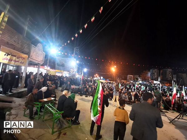 تجمع برای حمایت از رزمندگان کشور در شهر دهدشت 