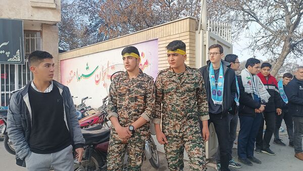 مراسم استقبال از شهید گمنام در دبیرستان شاهد ابوذر غفاری نیشابور 