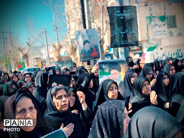 مردم گالیکش کفن پوش به میدان آمدند