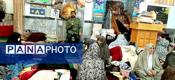 مراسم اعتکاف مادر دختری در مسجد صاحب الزمان آشخانه