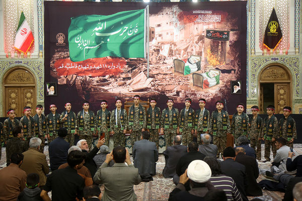 مراسم یادبود کودکان و زنان شهید بمباران هوایی روضه فاطمیه قم