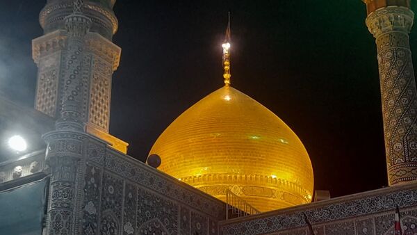 حرم حضرت معصومه(س) در شب شهادت برادر