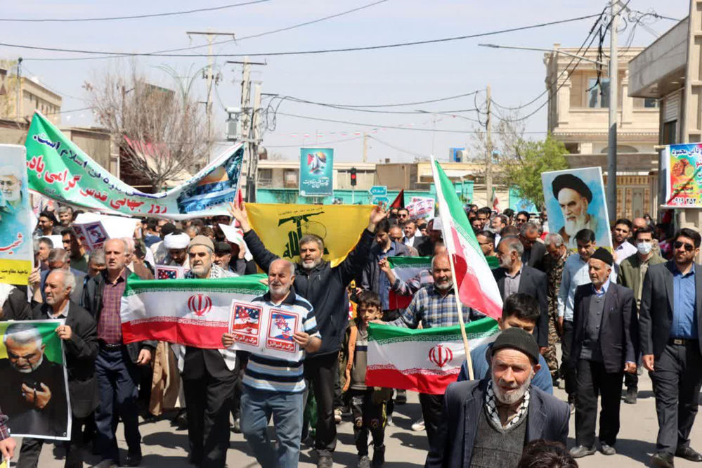 راهپیمایی روز جهانی قدس در شهر جعفریه قم

