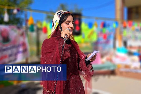 طنین زنگ انقلاب در مدرسه فرزانگان شهرستان باشت