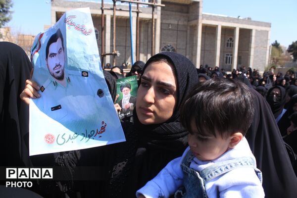 تشییع پیکر شهید سرگرد «جواد عبدی» در حملات آمریکایی - صهیونی