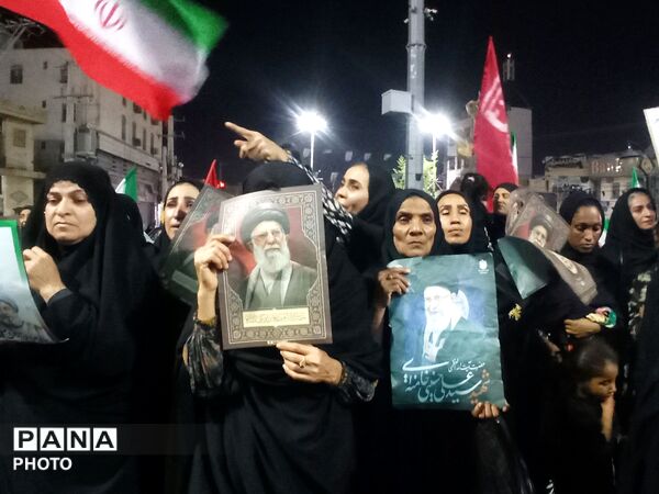 مراسم جاماندگان مراسم تشییع رهبر شهید در میناب