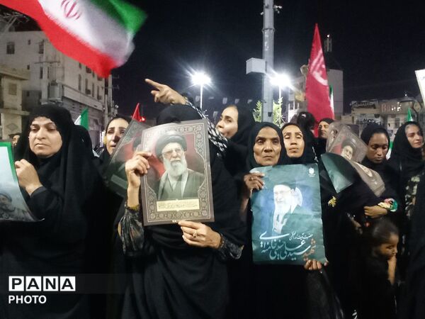 مراسم جاماندگان مراسم تشییع رهبر شهید در میناب