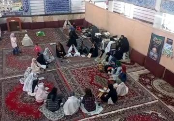 مراسم معنوی اعتکاف در شهر نیر