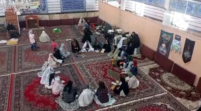 مراسم معنوی اعتکاف در شهر نیر