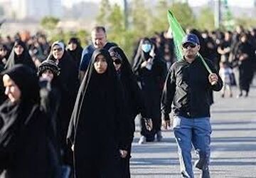 راهپیمایی جاماندگان اربعین حسینی در تویسرکان