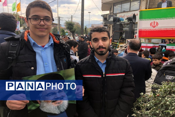 13 آبان و حضور حداکثری دانش‌آموزان املشی