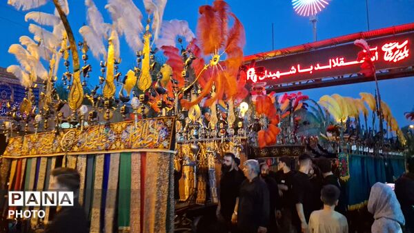 مراسم علَم کشی و کاروان نمادین اسرای کربلا در قم