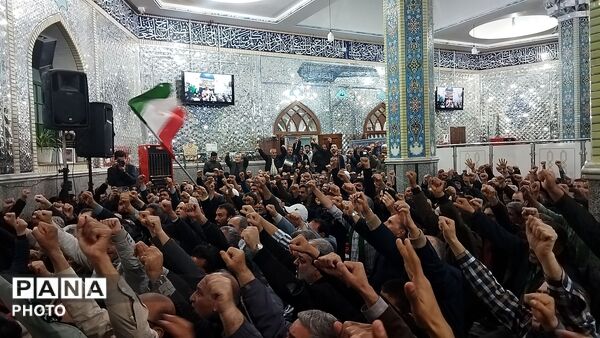 اجتماع بزرگ مردم نیشابور در پی محکومیت حمله رژیم صهیونسیتی و آمریکای جنایتکار به ایران 