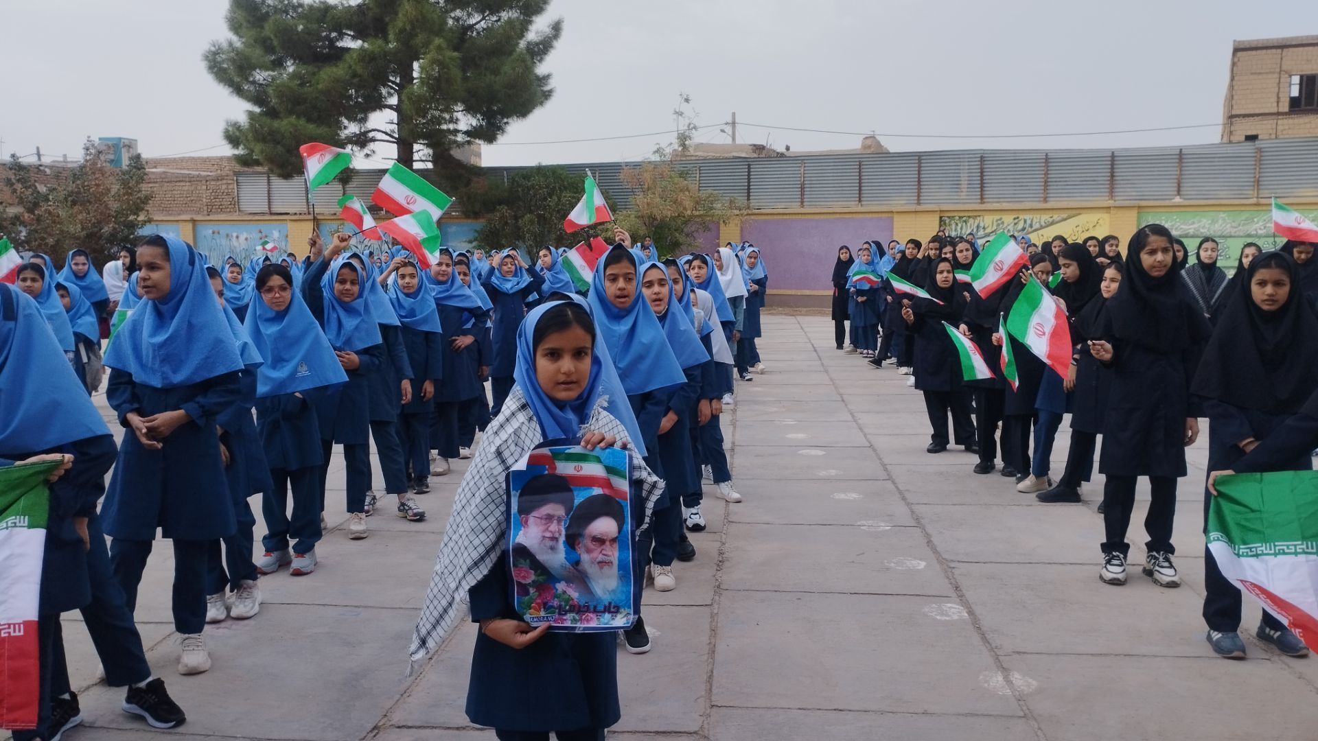مراسم زنگ مهر در مدرسه فرهنگ خلیل آباد
