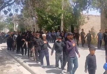 مراسم تاسوعای حسینی در «امام زاده حمزه رضا علیه السلام» شهرستان شیروان 