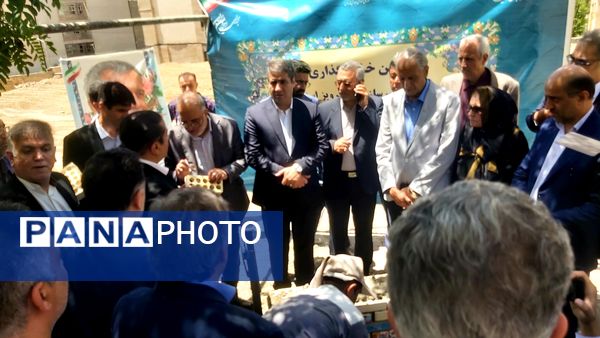 خشت گذاری ۵ پروژه‌ عمرانی منطقه ۵ آموزش و پرورش شهر تهران