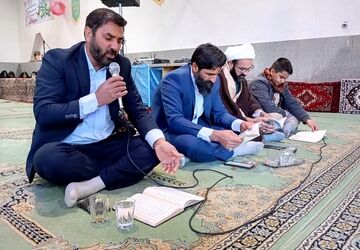 مراسم دعای پر فیض ندبه در نیمه شعبان در مهدیه شهر بار