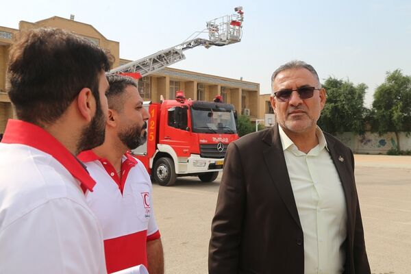 تمرین عملی دانش‌آموزان خوزستان برای بیست و هفتمین مانور سراسری زلزله