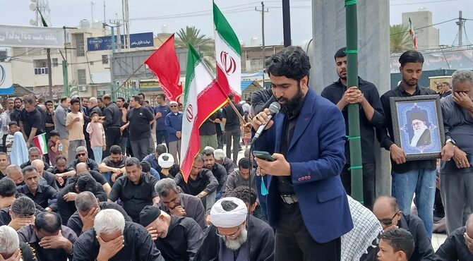 عزاداری سنتی مردم جزیره قشم در چهلمین روز شهادت رهبر انقلاب