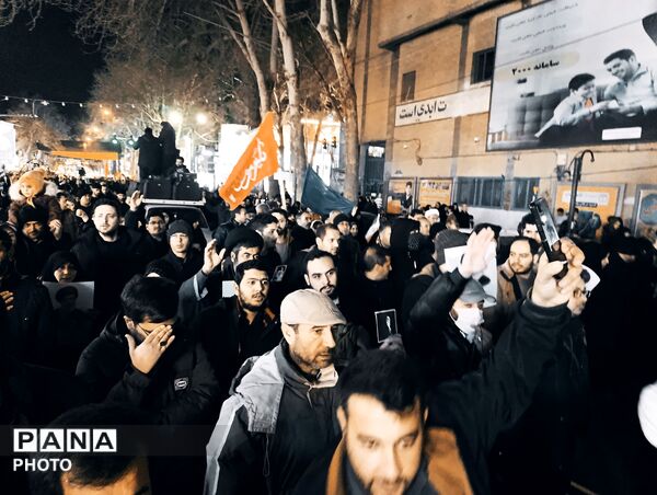 حضور ملت غیور بجنورد در شهرستان بجنورد  پی شهادت رهبر انقلاب 
