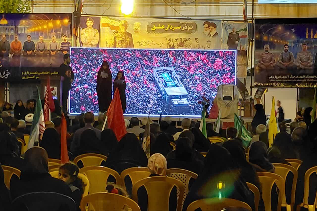 همگامی شورانگیز مردم کازرون در بدرقه رهبر شهید