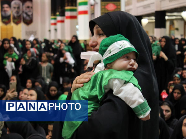 گهواره‌های عاشورایی و لالایی مادران همنوا با کودکان شهید