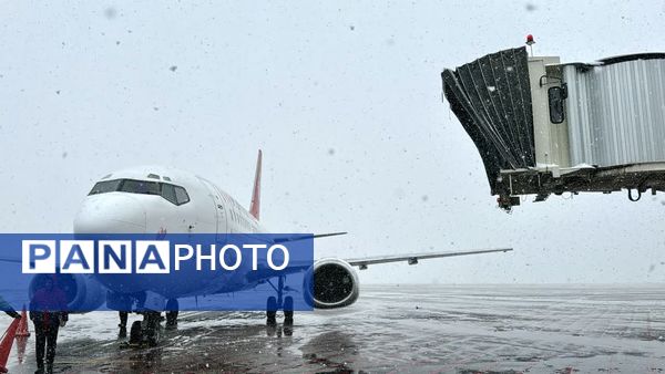 وضعیت فرودگاه بین الملی شهید هاشمی‌نژاد در روزهای برفی مشهد