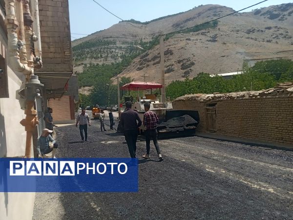 اجرای پروژه آسفالت ریزی در روستای مارکده