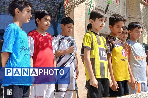 آیین افتتاحیه زمین چمن مصنوعی دبستان علی بن ابیطالب (ع) باقرشهر 